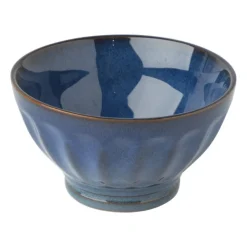 Xenos Schaal facet - donkerblauw - ⌀13x7.5 cm- Schalen|Kommen