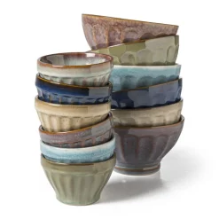 Xenos Schaal facet - donkerblauw - ⌀13x7.5 cm- Schalen|Kommen