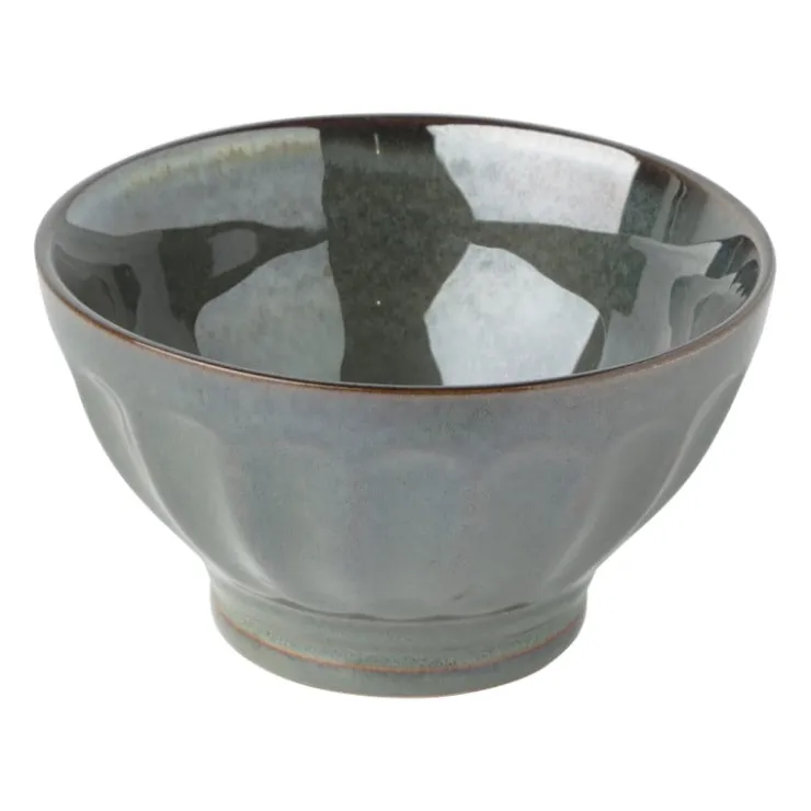 Xenos Schaal facet - groen - ⌀13x7.5 cm- Schalen|Kommen