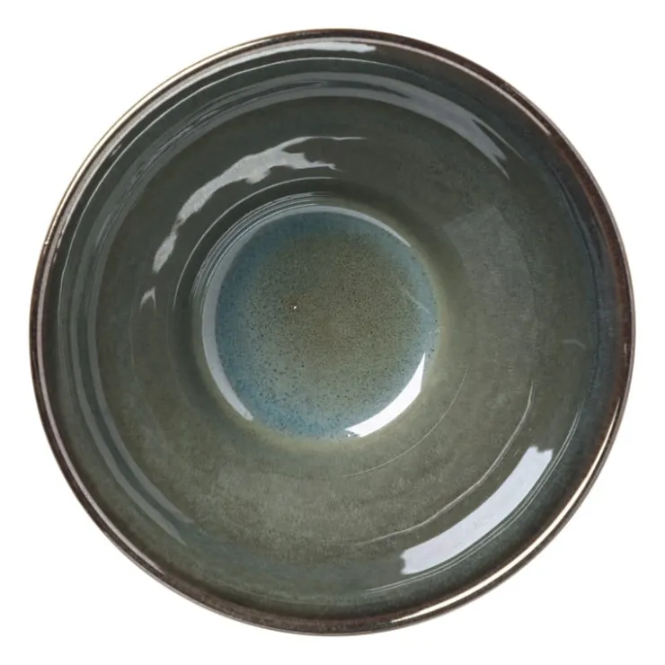Xenos Schaal facet - groen - ⌀13x7.5 cm- Schalen|Kommen