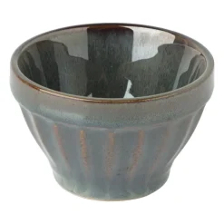 Xenos Schaal facet - groen - ⌀9x5.7 cm- Schalen|Kommen