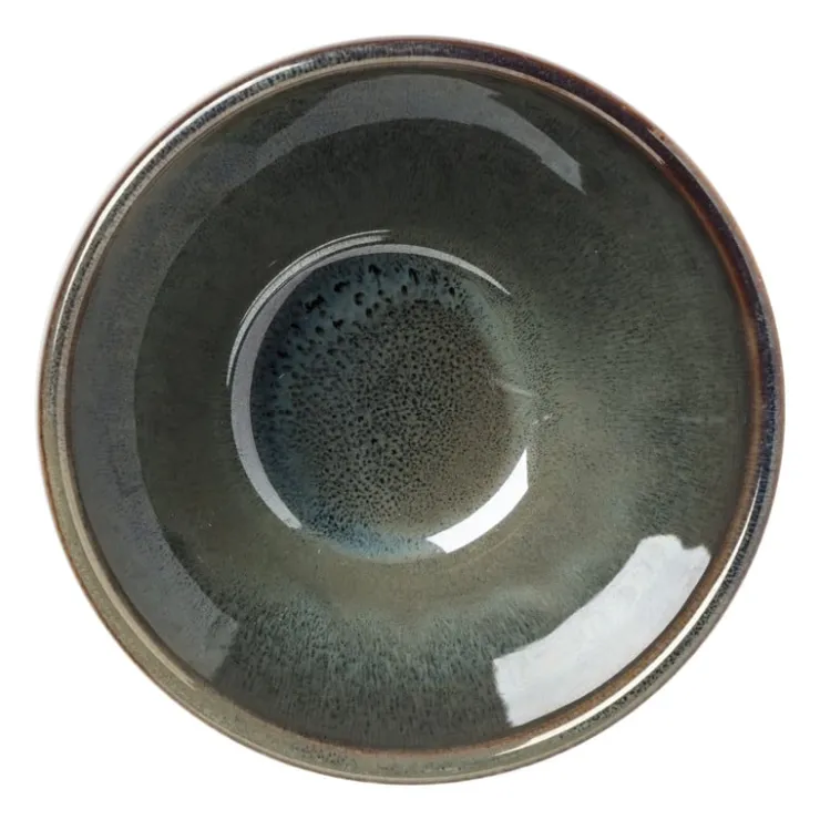 Xenos Schaal facet - groen - ⌀9x5.7 cm- Schalen|Kommen