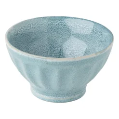 Xenos Schaal facet - turquoise - ⌀13x7.5 cm- Schalen|Kommen