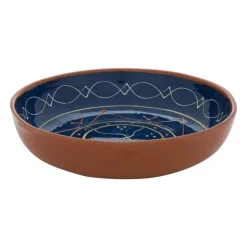 Xenos Schaal Fiesta - blauw - 27 cm- Schalen