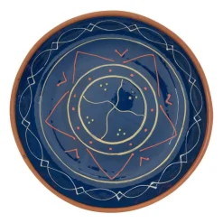 Xenos Schaal Fiesta - blauw - 27 cm- Schalen