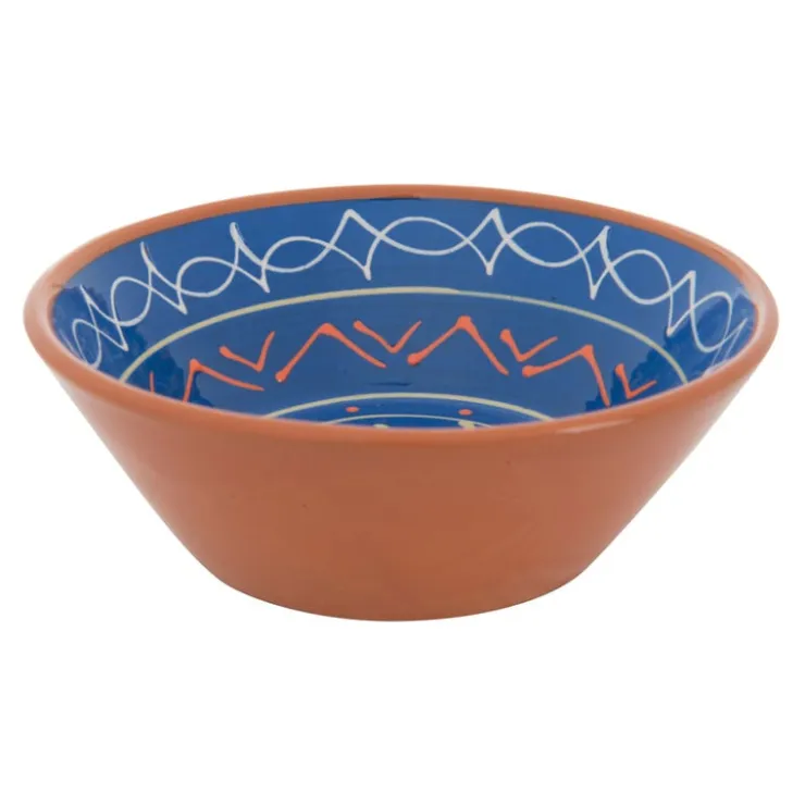 Xenos Schaal Fiesta - blauw - 15 cm- Schalen|Kommen