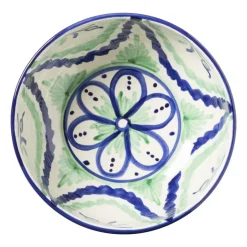 Xenos Schaal flor - groen/blauw - ø25 cm- Schalen
