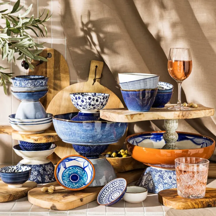 Xenos Schaal Lagoon - 11 cm - blauw- Tapasservies|Schalen