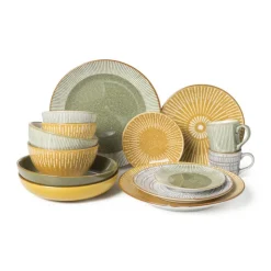 Xenos Schaal middel Yara - groen- ⌀15 cm- Schalen|Kommen