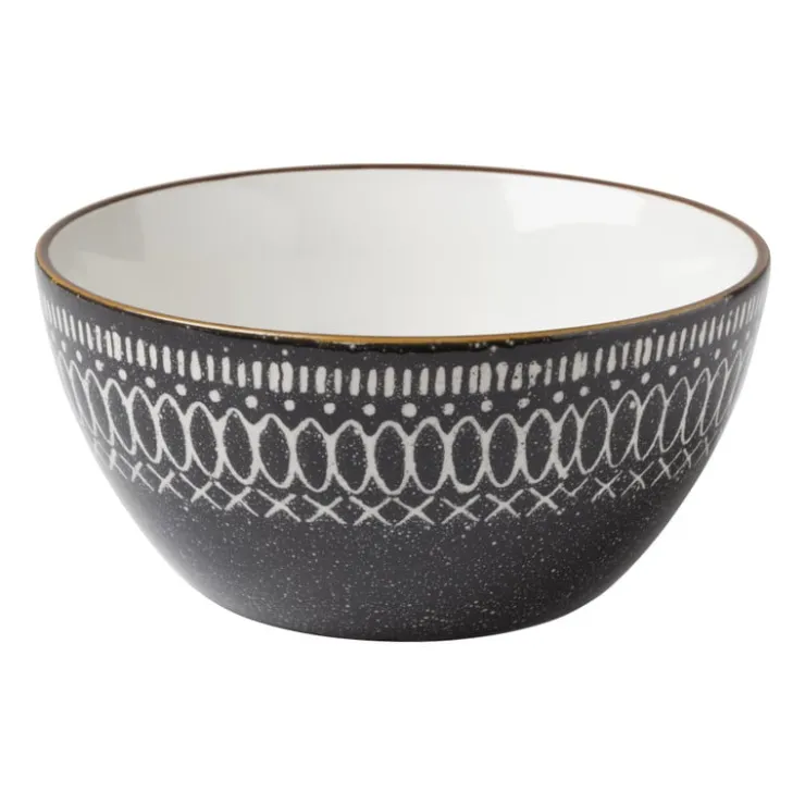 Xenos Schaal middel Yara - zwart- ⌀15 cm- Schalen|Kommen