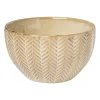 Xenos Schaal relief - beige - ø11x6.5 cm- Schalen|Kommen