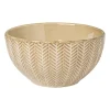 Xenos Schaal relief - beige - ø13x7.6 cm- Schalen|Kommen