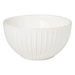 Xenos Schaal relief - wit - ø13x7.6 cm- Schalen|Kommen