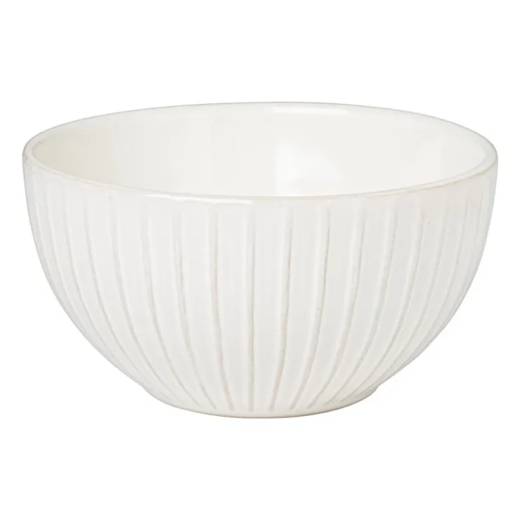 Xenos Schaal relief - wit - ø13x7.6 cm- Schalen|Kommen