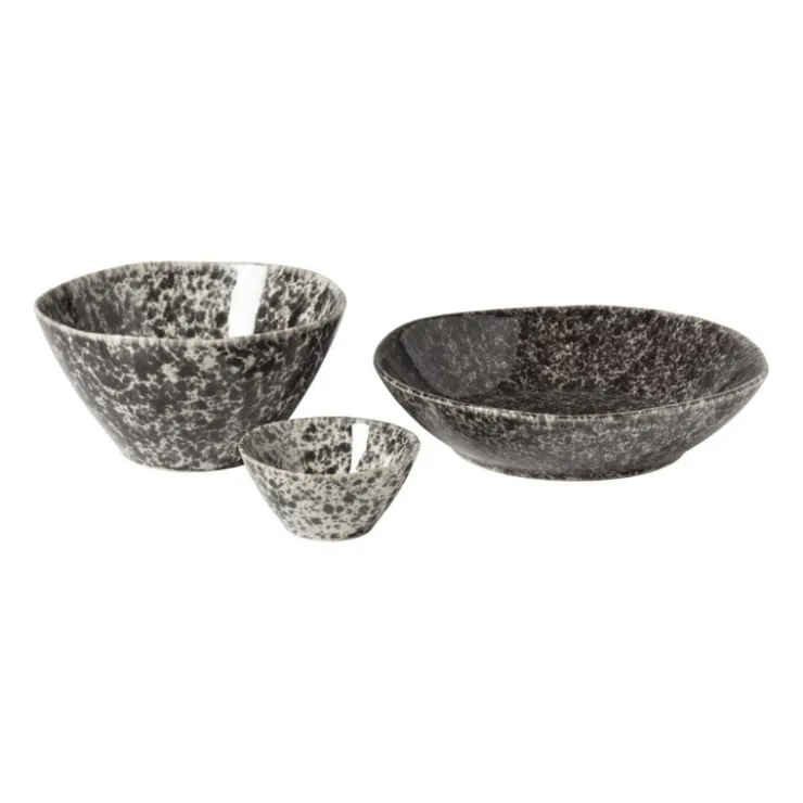 Xenos Schaal Roots - zwart/wit - ø28x5.8 cm- Schalen