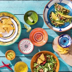 Xenos Schaal Selena - oranje - 22 cm- Schalen