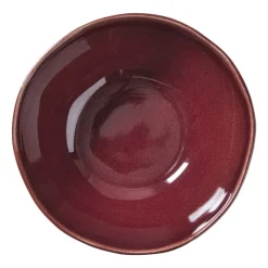 Xenos Schaal Toscane - bordeauxrood - ø17x7 cm- Schalen