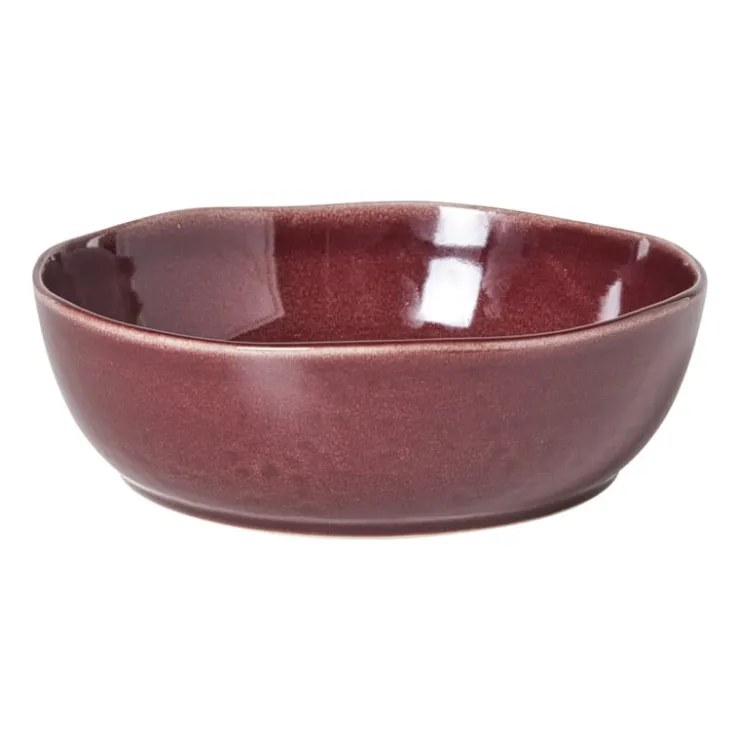 Xenos Schaal Toscane - bordeauxrood - ø22.8x7 cm- Schalen|Kerstservies