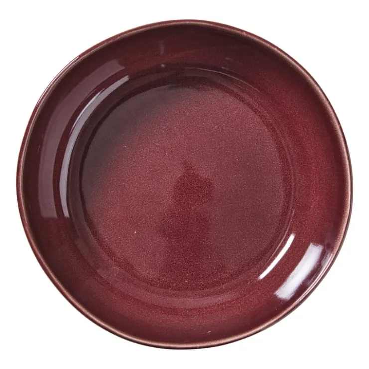 Xenos Schaal Toscane - bordeauxrood - ø22.8x7 cm- Schalen|Kerstservies