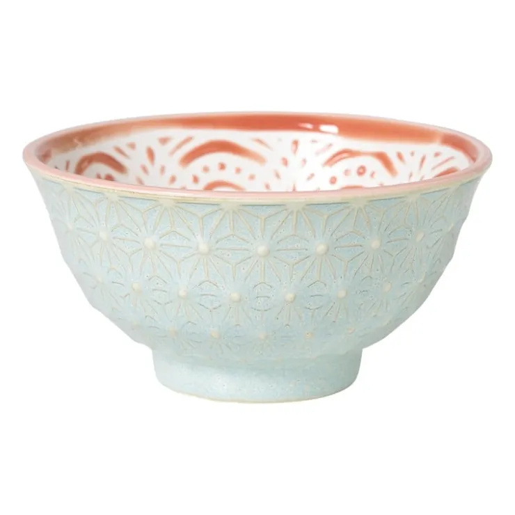 Xenos Schaaltje Abby klein - blauw/roze - ø9x4.6 cm- Tapasservies|Schalen
