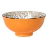 Xenos Schaaltje Alise middel - oranje/groen - ø12x5.8 cm- Tapasservies|Schalen