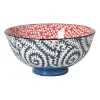 Xenos Schaaltje Amily middel - donkerblauw/rood - ø12x5.8 cm- Tapasservies|Schalen