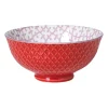 Xenos Schaaltje Anna middel - rood/grijs - ø12x5.8 cm- Tapasservies|Schalen