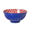 Xenos Schaaltje Anne middel - rood/blauw - ø12.3x5.8 cm- Tapasservies|Schalen