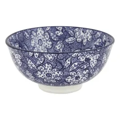 Xenos Schaaltje blue print - botanic - ⌀12 cm- Schalen|Kommen