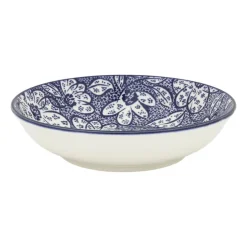 Xenos Schaaltje blue print - botanic - ⌀14 cm- Tapasservies|Schalen