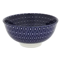 Xenos Schaaltje blue print - diamonds - ⌀12 cm- Schalen|Kommen