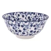 Xenos Schaaltje blue print - flowers - ⌀15 cm- Schalen|Kommen