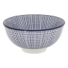 Xenos Schaaltje blue print - stripes - ⌀12 cm- Schalen|Kommen
