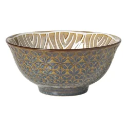 Xenos Schaaltje Bruno groot - grijs/blauw - ø15.8x7.3 cm- Tapasservies|Schalen