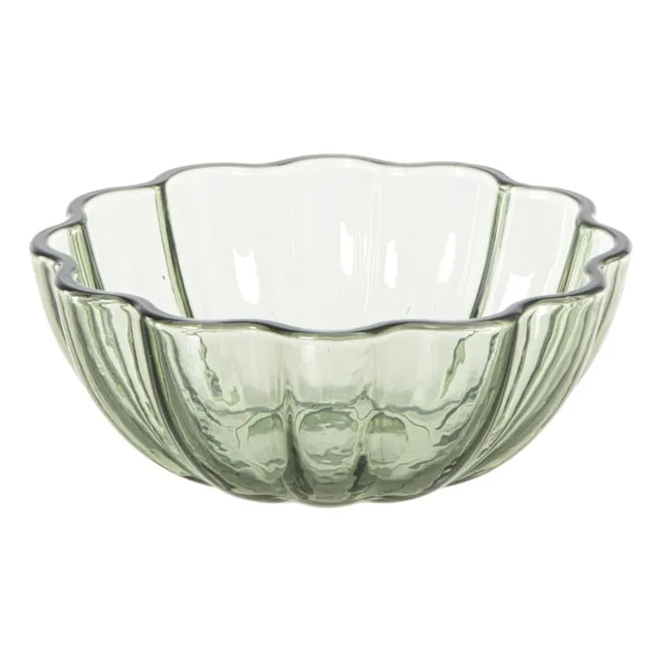 Xenos Schaaltje clover klein - groen - ø13x5.5 cm- Schalen|Kerstservies