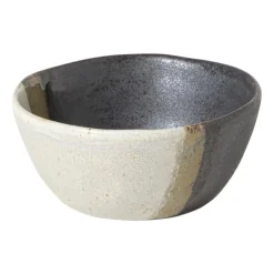 Xenos Schaaltje cortado klein - beige/zwart - ø9x4.2 cm- Schalen|Kerstservies