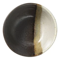 Xenos Schaaltje cortado klein - beige/zwart - ø9x4.2 cm- Schalen|Kerstservies