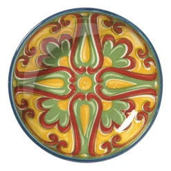 Xenos Schaaltje Diaz klein - geel/groen - ø8.7x2.4 cm- Tapasservies|Schalen