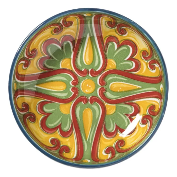 Xenos Schaaltje Diaz klein - geel/groen - ø8.7x2.4 cm- Tapasservies|Schalen