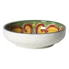 Xenos Schaaltje Diaz middel - geel/groen - ø12.2x2.5 cm- Tapasservies|Schalen