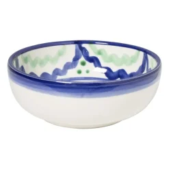 Xenos Schaaltje flor plat - groen/blauw - ø10 cm- Schalen