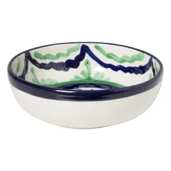 Xenos Schaaltje flor plat - groen/blauw - ø14 cm- Schalen