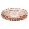Xenos Schaaltje glas - roze - ø10x1.5 cm- Sieraden Opbergen