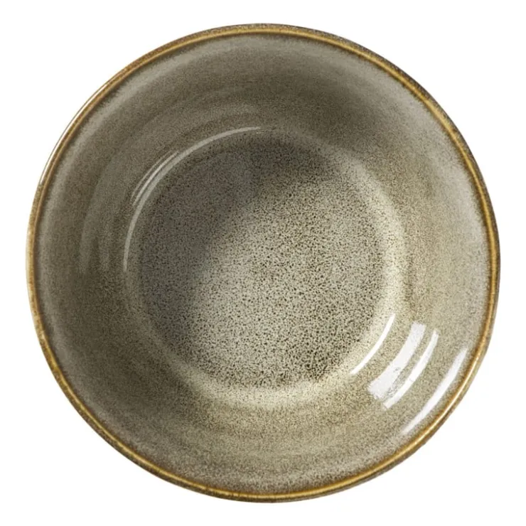 Xenos Schaaltje keramiek - bruin - ø7.3x6.1 cm- Schalen