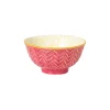 Xenos Schaaltje Lilly klein - geel/roze - ø9.2x4.8 cm- Tapasservies|Schalen