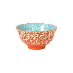 Xenos Schaaltje Moana klein - blauw/oranje - ø9.2x4.8 cm- Tapasservies|Schalen