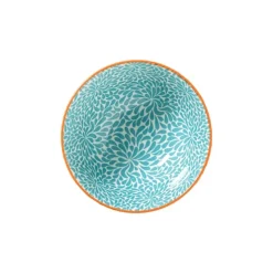 Xenos Schaaltje Moana klein - blauw/oranje - ø9.2x4.8 cm- Tapasservies|Schalen