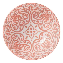 Xenos Schaaltje Nora - groen/roze - ø12.3x5.8 cm- Tapasservies|Schalen