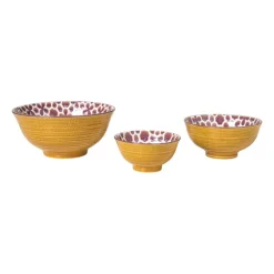 Xenos Schaaltje Nore groot - paars/geel - ø15.8x7.3 cm- Tapasservies|Schalen