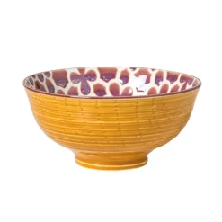 Xenos Schaaltje Nore middel - paars/geel - ø12.3x5.8 cm- Tapasservies|Schalen